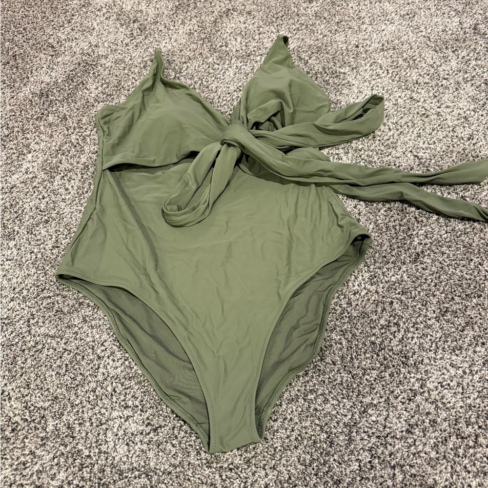 Olive Green Aerie One Piece Swimsuit